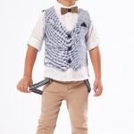 Σετ Παντελόνι μπεζ με παπιγιόν