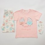 Πυζάμα ροζ με μάσκα ύπνου