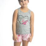 Πυζάμες γκρι-ροζ 212509