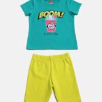 Σετ κολάν πετρόλ/νέον joyce