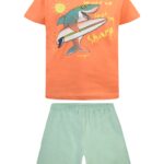 Πυζάμα με τύπωμα πορτοκαλί 33-223101-9