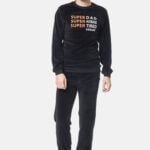 Πυζάμες μαύρες βελουτέ DREAMS