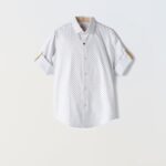 Πουκάμισο λευκό πουά 242719