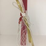 Λαμπάδα παιδική για κορίτσι μπορντό 225-08